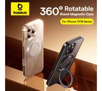 Custodia magnetica con supporto Baseus per iPhone 17 16 Pro Max 17 Air 360 ° Staffa girevole di ricarica wireless per custodia con cavalletto MagSafe