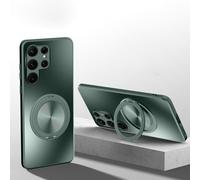 Custodia magnetica con supporto girevole di lusso per Samsung S25 S24 S23 Ultra Plus, supporto posteriore (per S22 Ultra/verde)