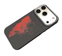 Custodia Magnetica In Fibra Di Carbonio For IPhone 17/17 Air/17 Pro/17 Pro Max, Cover Opaca Sottile E Leggera, Compatibile Con La Ricarica Wireless E Design Dalla Trama Accattivante(Red,17 Air)