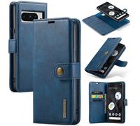 Custodia magnetica in pelle Crazy Horse DG.MING per Google Pixel 8 Pro blu