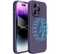 Custodia magnetica Miracase compatibile con iPhone 14 Pro Max, silicone liquido antiurto con protezione per lo schermo, protezione migliorata per la