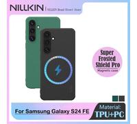 Custodia magnetica Nillkin Super Frosted Shield per Samsung Galaxy S24 FE 5G, PC rigida ultrasottile + cover posteriore opaca in TPU, antiurto
