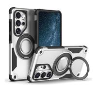 Custodia Magnetica Per Samsung Galaxy S26/S26 Plus/S26 Ultra, Cover Antiurto E Antiscivolo Con Anello Di Supporto Pieghevole E Girevole,S26,Silver