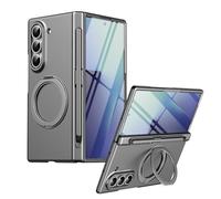 Custodia magnetica per Samsung Galaxy Z Fold 5 con supporto, con penna stilo + penna stilo di ricambio compatibile con MagSafe, Cover per Samsung Z Fold5