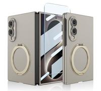 Custodia magnetica per Samsung Galaxy Z Fold 8, con supporto invisibile e protezione per lo schermo anteriore, compatibile con ricarica wireless, sottile, antiurto, per Samsung Z Fold 8 (oro)