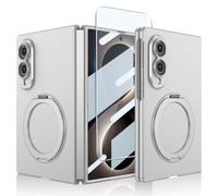 Custodia magnetica per Samsung Galaxy Z Fold 8, con supporto invisibile e protezione per lo schermo anteriore, compatibile con ricarica wireless, sottile, antiurto, per Samsung Z Fold 8 (argento)