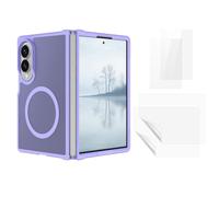 Custodia magnetica per Samsung Galaxy Z Fold8, con set di vetro, viola | 2 vetri protettivi esterni, 2 pellicole in idrogel interno, telaio in TPU, piastra posteriore da 2,0 mm, sensazione SkinFeel