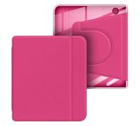 Custodia magnetica staccabile for e-book adatta for Kobo Libra Colour/2 N428 N418 Custodia in pelle PU acrilica 2 in 1 ruotabile a 360°(Rose Red,Libra2 2021 N418)