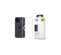 Custodia magnetica trasparente 3mk per Apple iPhone 15 Plus