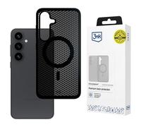 Custodia MagSafe 3MK nera per Samsung Galaxy S25 Plus.