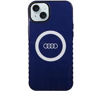 Custodia MagSafe Audi per iPhone 15 Plus, colore blu
