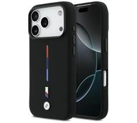 CG MOBILE BMW M linea in silicone a tre colori compatibile con custodia MagSafe per iPhone 17 Pro (nero)