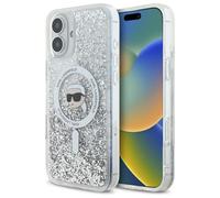 Custodia MagSafe con glitter liquido Karl Lagerfeld per iPhone 16 Plus