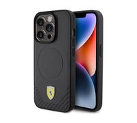 Ferrari FEHMP15LPTEK - Custodia rigida per iPhone 15 Pro 6.1", colore: Nero