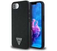 Custodia MagSafe Guess Grained Triangle per iPhone 16e nero - Nouvo
