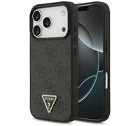 Custodia MagSafe Guess in pelle 4G Triangle Strass per iPhone 17 Pro nero - Nouvo