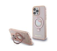 Custodia MagSafe Hello Kitty Ring Stand Glitter Electrop Logo, rosa - iPhone 15 Pro Max