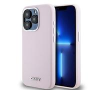 Custodia MagSafe in silicone liquido DKNY per iPhone 14 Pro, colore rosa