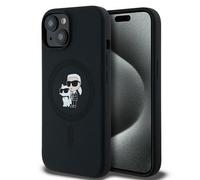 KARL LAGERFELD Karl&Choupette e Plus COVER MAGSAFE per Apple iPhone 15 Plus, Nero