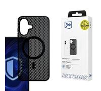 Custodia MagSafe per iPhone 16 3MK, colore nero.