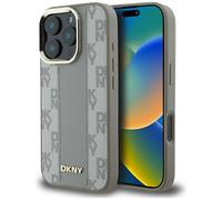 Custodia MagSafe per iPhone 16 Pro DKNY con motivo a scacchi, colore beige