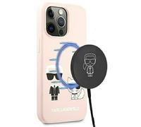 Custodia MagSafe rosa chiaro per iPhone 13 Pro di Karl Lagerfeld