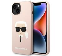 Custodia MagSafe rosa chiaro per iPhone 14 Plus di Karl Lagerfeld