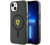 Custodia MagSafe traslucida Ferrari per iPhone 14 Plus, nera