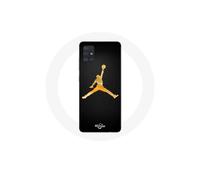 Custodia - MANIACASE - Samsung Galaxy A71 - Morbida - Gialla - Logo Michael Jordan