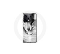 Custodia - MANIACASE - Xiaomi Redmi Note 12 Pro 5G - Lupo e lupa - Nero e bianco - Morbida