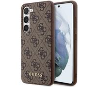 Custodia marrone Guess Metal con logo per Samsung Galaxy S23