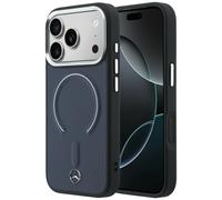 Custodia Mercedes-Benz Leather 3D MagSafe per iPhone 17 Pro Max Blu