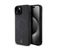 CG MOBILE Custodia per cellulare Mercedes-Benz compatibile con Magsafe iPhone 15 Plus, in vera pelle, custodia protettiva e durevole con facile scatto, assorbimento degli urti e logo firmato