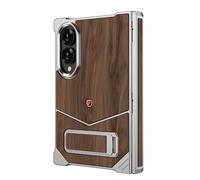 Custodia metallo noce for Samsung Galaxy Z Fold 8 Slim | Cover ibrida senza cornice con supporto pieghevole, antiurto(Gray)