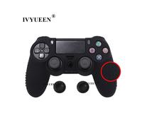 Custodia mimetica in silicone antiscivolo nera per Sony Dualshock 4 PS4 Pro Slim Controller e cappuccio per impugnatura