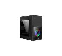 Custodia Mini Tower Micro ATX Cosmo-C RGB con Pannello Vetrato, Nero