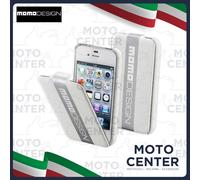 CUSTODIA MOMO DESIGN FLAP BIANCA PER IPHONE 4/4S CELLULAR LINE