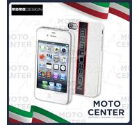 CUSTODIA MOMO DESIGN RIGIDA RACING BIANCO PERLA LUCIDO IPHONE 4S/4 CELLULAR LINE