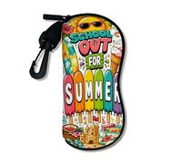 Custodia morbida colorata per occhiali da sole, divertente supporto estetico per occhiali da sole estivi, con cerniera e gancio, portatile, in neoprene, 7,8 x 17,8 cm