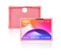Custodia morbida in silicone compatibile con TCL TAB A1 Plus 9445X 12.2'' 2026 tablet, cover protettiva antiurto con portapenne Per bambini(Pink)