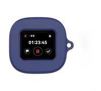 Custodia morbida in silicone per auricolari Soundcore for Liberty 5 Pro Max, guscio protettivo sottile con gancio, custodia portatile per il trasporto, colore bianco (blu scuro)
