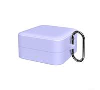 Custodia morbida in silicone per auricolari Timekettle W4 Pro, con impugnatura testurizzata e assorbimento degli urti, per spostamenti quotidiani, palestra, viaggi, colore nero (viola)