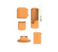 Custodia morbida in silicone per DJI Pocket 4 con supporto base e cinturino da polso 3 mm di spessore antiurto antigraffio copertura protettiva per obiettivo fotocamera protezione schermo manicotto