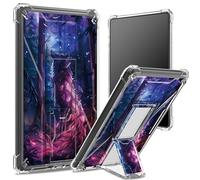 Custodia morbida per Amazon Kindle di 11a generazione 2022 da 6", retro trasparente con lupo magico, protezione angolare antiurto con cavalletto rigido