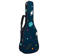 Custodia morbida per basso e chitarra con gancio posteriore, con anello per chitarra Electirc, zaino per chitarra esterno, pianeti alieni terrestri, spessore imbottitura di sicurezza