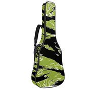 Custodia morbida per basso e chitarra con gancio posteriore Loop Electirc Chitarra Zaino Camo Verde Militarycm Spessore Imbottitura di Sicurezza Verde Camo Militare