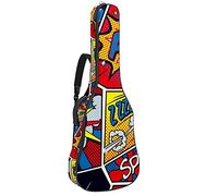 Custodia morbida per basso e chitarra con gancio posteriore Loop Electirc Chitarra zaino Pop Artcm spessa imbottitura di sicurezza Pop Art