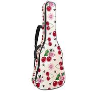 Custodia morbida per basso e chitarra con gancio posteriore Loop Electirc Chitarra zaino Pretty Cherry Pattern rosso Sakuracm spessa imbottitura di sicurezza Pretty Cherry Pattern Red Sakura