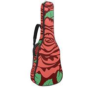 Custodia morbida per basso e chitarra con gancio posteriore Loop Electirc Chitarra zaino rosso rosecm spessa imbottitura di sicurezza rossa rosa