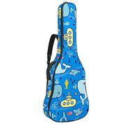 Custodia morbida per basso e chitarra con gancio posteriore Loop Electirc Chitarra zaino subacqueo Shark Whale Submarinecm spessa imbottitura di sicurezza subacquea Shark Whale Submarine